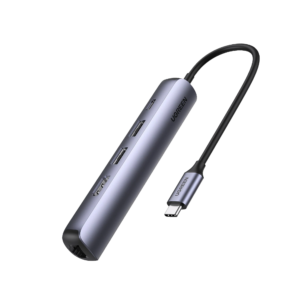 HUB USB-C (Docking Station) 5 en 1 | Ultra Delgado | 2 USB-A 3.1 a (5 Gbps) | HDMI 4K@60Hz | RJ45 (Gigabit Ethernet) | USB-C