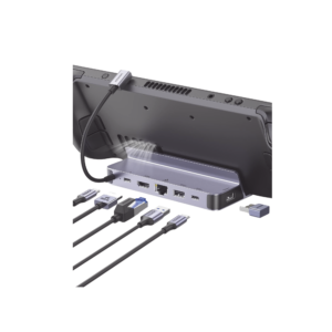 HUB USB-C (Docking Revodok Pro) 6 en 1 | Soporte para Steam Deck | 2 USB-A 3.0 (5Gbps) | USB-C 3.0 (5Gbps) | RJ45 (Gigabit