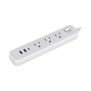 Regleta de Alimentación 30W 2 USB-A + 1 USB-C + 3 Salidas AC / Carga de Alta Velocidad / Salida USB-C PD de 30W (GaN)