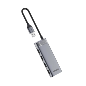 HUB USB-A 3.2 Gen1 4 EN 1 | 4 Puertos USB-A (5Gbps) | Carcasa ABS + PC | Soporta OTG | Luz Indicadora LED | Cable de Nylon
