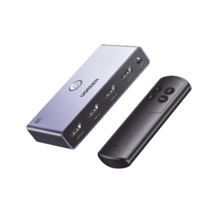 Switch (Splitter) 8K HDMI 2.1 / 3 Entradas 1 Salida / Incluye Control Remoto / Soporta 8K@60Hz 4K@120Hz 4K@60Hz 3D / HDR