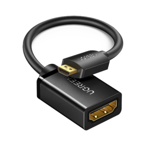 Adaptador Micro HDMI a HDMI (HDMI Tipo D) / 18Gbps / 4K@60Hz / HDR / Tecnología 3D / ARC / Carcasa PC+ABS / HDCP / Longitud