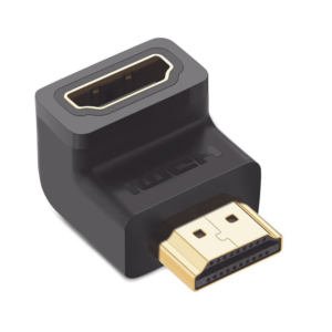 Adaptador HDMI de 90 Grados Macho a Hembra / Hacia Abajo / HDMI 2.0 4K@60Hz / Proporciona Flexibilidad Sin Doblar los Cables