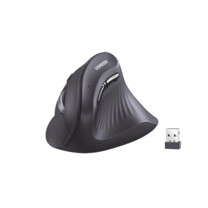 Mouse Inalámbrico en Angulo Vertical | 2.4G & Bluetooth | Conecta 3 dispositivos Simultáneamente | 4 Niveles de DPI | Clic