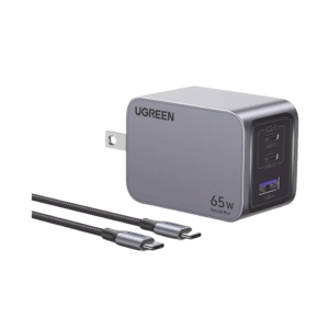 Cargador de 65W serie Nexode Pro | 3 Puertos de Carga Rápida | 2 USB-C | 1 USB-A | Tecnología GaNInfinity | PD3.1 de 65W