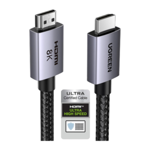 Cable HDMI 2.1 de 8K@60Hz | 2 Metros (6.56 Pies) | 48Gbps | HDR10+ | 3D Inversivo | eARC | Dolby ATMOS | VVR | QMS | QFT |