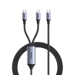 Cable USB-C a Y (USB-C & USB-C) | 1.5 Metros | Carga Rápida de hasta 100W | PD3.0 | QC4.0/3.0/2.0 | FPC | AFC | Protección