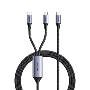 Cable USB-C a Y (USB-C & USB-C) | 1.5 Metros | Carga Rápida de hasta 100W | PD3.0 | QC4.0/3.0/2.0 | FPC | AFC | Protección