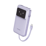 Power Bank Serie Uno | 10000mAh | 30W | con Cable USB-C Incorporado | 2 Salidas 30W Max. | Pantalla Inteligente | Carcasa