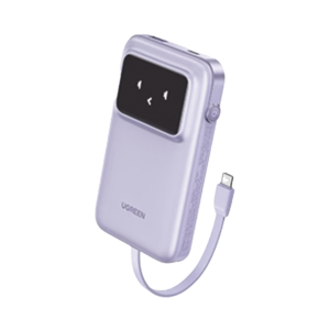 Power Bank Serie Uno | 10000mAh | 30W | con Cable USB-C Incorporado | 2 Salidas 30W Max. | Pantalla Inteligente | Carcasa