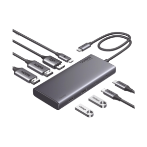 HUB USB-C (Docking Revodok 308) 8 en 1 | 2 Puertos HDMI 4K@60Hz | 1 Puerto DisplayPort 4K@60Hz 2 USB-A 10Gbps) | 2 USB-C