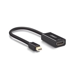 Convertidor Mini Display Port a HDMI / 4K@30Hz / Thunderbolt / Blindaje Interno Múltiple / Carcasa ABS / Longitud de 25 cm