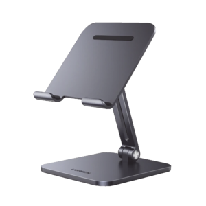 Soporte de Aluminio para IPad & Tablet | Plegable |Angulo Ajustable de 180° y 270° | Base Antideslizante | Protección de