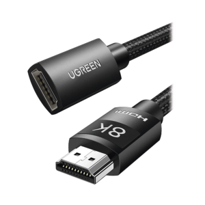 Cable de Extensión HDMI 8K | 1 Metro (3.28 Pies) | Macho a Hembra | HDMI 2.1 | 8K@60Hz | Núcleo de Cobre Puro 28AWG |