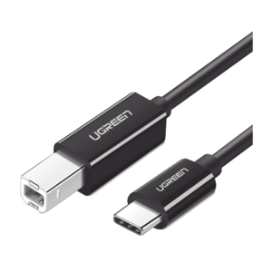 Cable de Impresora o escáner USB-C | 1m (6 pies) | USB Tipo C a USB 2.0 Tipo B | Soporta Thunderbolt 3 | Alta velocidad |