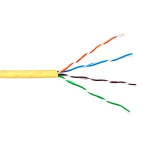 Bobina de Cable de 305 Metros (1000 Pies) UTP Cat6 Riser / Color Amarillo / UL, CMR, Probado a 350 Mhz / Para Aplicaciones