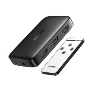 Conmutador HDMI (Switch) 4K@30Hz | 3 Entradas a 1 Salida | 3D | Transmisión Estable | Incluye Control Remoto | Receptor de