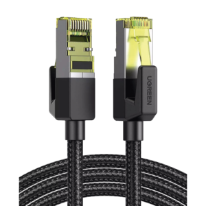Cable Ethernet Cat7 CLASS F/FTP Redondo con Malla de Nylon 2 Metros (6.56 Pies)