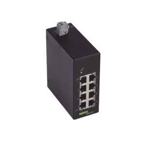 Switch Industrial ECO / 8 Puertos Gigabit 1000Base-T / Montaje Riel DIN / IP30 / -40°C a +70°C / Protección Sobretensión