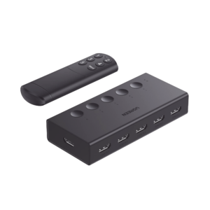 Conmutador HDMI 5X1 | 4K@60Hz | HDMI 2.0, 1.4 | HDCP 2.2, 1.4 | VRR | Dynamic HDR | 3D | CEC | EDID | IR 10 Metros (32.81