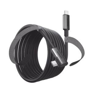 Cable USB-C a USB-C (Cable Link) | 5 metros (16 pies) | Transferencia de Alta Velocidad | Carga Rápida | Un Extremo Angulado