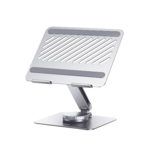 Soporte Giratorio de Aluminio para Laptop | Giratorio 360° | Función de Bloqueo | Soporta Laptops de 10 a 17.3| Capacidad de