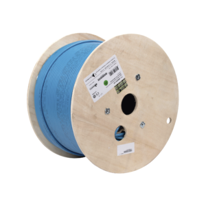 Bobina de Cable Blindado F/UTP de 4 Pares, Z-MAX, Cat6A, Soporte de Aplicaciones 10GBase-T, CMR (Riser), Color Azul, 305