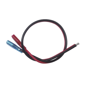 Cables en Paquete Dual / Cable Rojo y Negro / 30 cm (11.81 Pulgadas) / Terminal F1 en un Extremo / Puntas Libres en el Otro