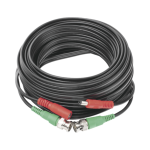 Cable Coaxial (BNC RG59) + Alimentación / SIAMES / 10 Metros (32.81 Pies) / Aleación Cobre + Aluminio CCA / Para Cámaras 4K