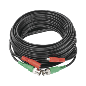 Cable Coaxial (BNC RG59) + Alimentación / SIAMES / 10 Metros (32.81 Pies) / 100% Cobre / Para Cámaras 4K / Uso Interior y