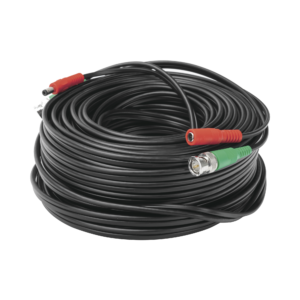 Cable Coaxial (BNC RG59) + Alimentación / SIAMES / 30 Metros (98.43 Pies) / 100% COBRE / Para Cámaras 4K / Uso Interior y