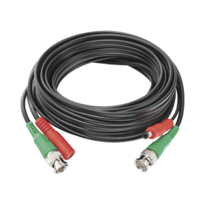 Cable Coaxial (BNC RG59) + Alimentación / SIAMES / 5 Metros (16.40 Pies) / 100% Cobre / Para Cámaras 4K / Uso Interior y