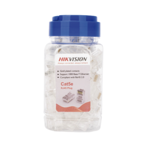 Bote con 100 Piezas de Plug Modular RJ45 / Cat 5e / Chapado en Oro a 30 Micras / Sin Blindaje / Fácil Instalación / Uso