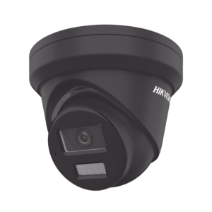 [Dual Light + 2 Micrófonos de Doble Matriz] Turret IP 4 Megapixel / Color Negro / Lente 2.8 mm / 30 mts Luz Blanca + 30 mts