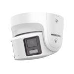 [PROTECCIÓN ACTIVA] Turret IP Panorámica 8 Megapíxel / 2 Lentes 4 mm (180°) / Imagen a Color 24/7 (ColorVu) / PoE / WDR 130°