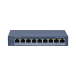 Switch PoE+ / Monitoreable / 8 Puertos 10/100 Mbps PoE+ / 1 Puerto 1000 Mbps de Uplink / Configuración Nube Hik-PartnerPro