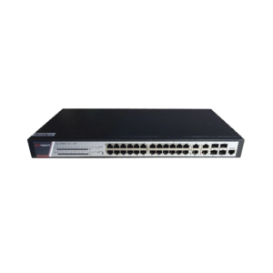 Switch Gigabit PoE+ / Administrable / 24 Puertos 1000 Mbps PoE+ / 4 Puertos 1000 Mbps + 4 Puertos SFP de Uplink / 370 Watts