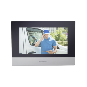 Monitor Hibrido IP WiFi Touch Screen 7 para DS-KIS303P / Vídeo en Vivo / PoE Estándar / Apertura Remota / Llamada Entre