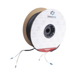 Carrete de Fibra Óptica Monomodo con Conectores LC-LC Duplex, Reforzada con Kevlar, de 200 Metros (656.17 Pies), Para