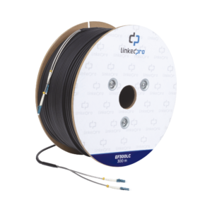 Carrete de Fibra Óptica Monomodo con Conectores LC-LC Duplex, Reforzada con Kevlar, de 300 Metros (984.25 Pies), Para