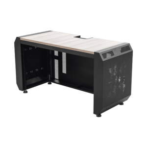 Consola Profesional para Monitoreo o Computo | Ranura para Base de Monitores | Microperforaciones | Luces LED Decorativas |