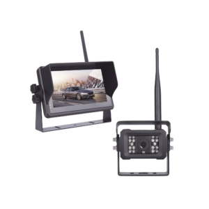 Sistema Profesional Inalámbrico de Cámara de Reversa Infrarroja y Monitor Touch de 7 para Vehículos de Trabajo y Montacargas