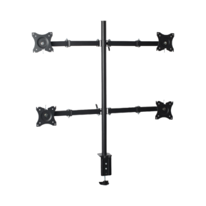 Montaje de Escritorio articulado para 4 monitores de 13 a 27 / Soporta hasta 15 kg / Vesa 75 x 75 / 100 x 100 / Acero