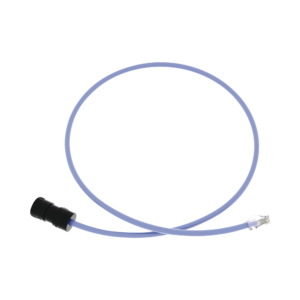 Cable de Conexión en Campo Jack a Plug RJ45, Categoría 6A, CMP (Plenum), 1 Metro (3.28 Pies), Color Azul