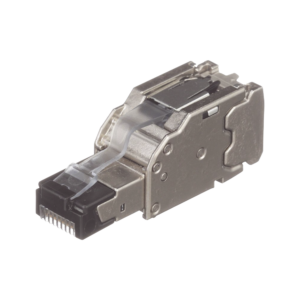 Plug RJ45 Blindado, Instalación Recta, Terminación en Campo Certificable, Compatible con Cat5e, Cat6 y Cat6A, Color Plata