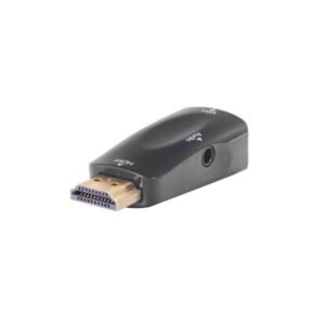 Adaptador (Convertidor) HDMI a VGA / HDMI Macho a VGA Hembra / Resolución 1920×1080 @ 60Hz / Adaptador de Audio de 3.5 mm