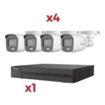 [Kit] DVR 4 Canales TurboHD + 1 Canal IP / 2 Megapixel (1080pLite) / AcuSense Lite / Audio por coaxitron / 1 Bahia de disco