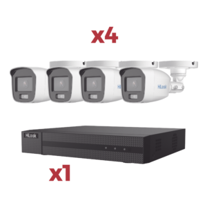 [Kit] DVR 4 Canales TurboHD + 1 Canal IP / 2 Megapixel (1080pLite) / AcuSense Lite / Audio por coaxitron / 1 Bahia de disco