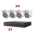 [Kit] DVR 4 Canales TurboHD + 1 Canal IP / 2 Megapixel (1080pLite) / AcuSense Lite / Audio por coaxitron / 1 Bahia de disco