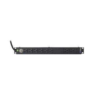 Multicontacto Horizontal (PDU) de 8 Contactos (NEMA 5-15R) Rack 19 1UR. Voltaje Entrada/Salida: 120Vca/15A